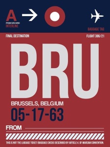 NAXART Studio - BRU Brussels Luggage Tag 2