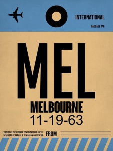 NAXART Studio - MEL Melbourne Luggage Tag 1