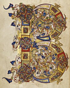 Italian 12th  Century - Inhabited Initial B