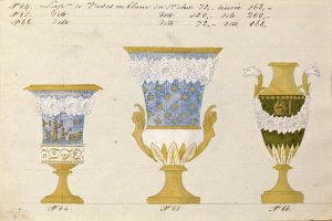 Honoré - Trois vases en blanc du 1er choix, ca. 1800-1820