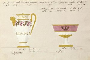 Honoré - Cafetière et bol, ca. 1800-1820