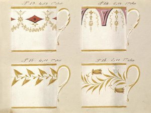 Honoré - Quatre tasses du 1er choix, ca. 1800-1820