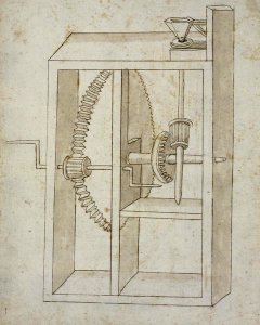 Francesco di Giorgio Martini - Mill powered by crank