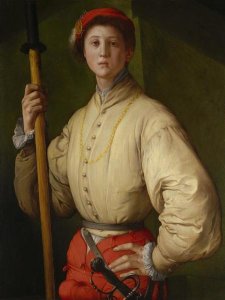 Pontormo (Jacopo Carucci) - Portrait of a Halberdier (Francesco Guardi?)