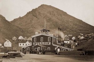 Carleton Watkins - The Bullion Mine, Virginia City, Nevada, 1880