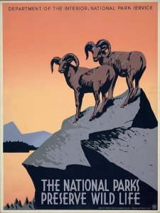 J. Hirt - The National Parks Preserve Wild Life, ca. 1936-1939