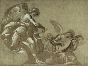 Morazzone (Pie Francesco Mazzuchelli) - Angel Musicians (recto); Head Studies (verso)