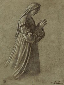 Vittore Carpaccio - Study of the Virgin (recto); Study of the Virgin and of Hands (verso)