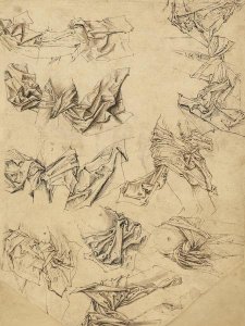 Master of the Coburg Roundels - Studies of Christ's Loincloth (recto); Studies of Bookbindings and of Christ's Loincloth (verso)