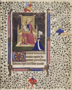 Unknown 15th Century Netherland Illuminator - A Woman in Prayer before the Virgin and Child