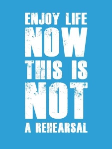 NAXART Studio - Enjoy Life Now Poster  Blue