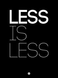 NAXART Studio - Less Is Less Poster Black