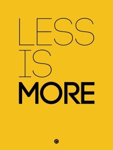 NAXART Studio - Less Is More Poster Yellow