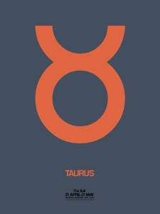 NAXART Studio - Taurus Zodiac Sign Orange