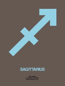 NAXART Studio - Sagittarius Zodiac Sign Blue