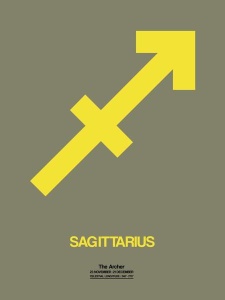 NAXART Studio - Sagittarius Zodiac Sign Yellow