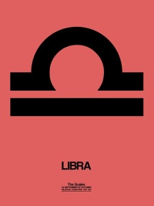 NAXART Studio - Libra Zodiac Sign Black