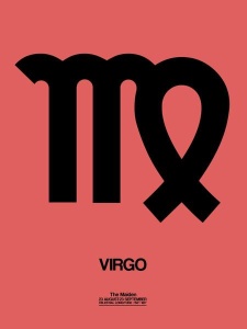 NAXART Studio - Virgo Zodiac Sign Black