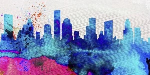 NAXART Studio - Houston City Skyline