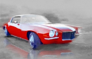 NAXART Studio - 1970 Chevy Camaro Watercolor