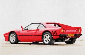 NAXART Studio - 1980 Ferrari 288 GTO Watercolor