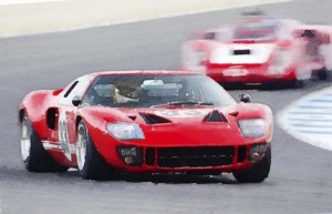 NAXART Studio - Ford GT40 Race in Monterey Watercolor