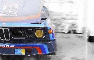 NAXART Studio - BMW Lamp and Grill Watercolor