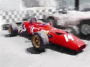 NAXART Studio - Ferrari 312 Laguna Seca Watercolor