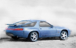 NAXART Studio - Porsche 928 Watercolor