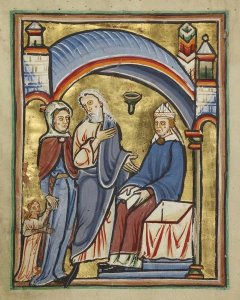 Unknown 12th Century English Illuminator - The Presentation of the Virgin in the Temple