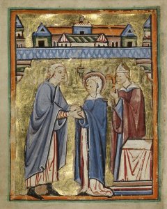 Unknown 12th Century English Illuminator - The Marriage of the Virgin