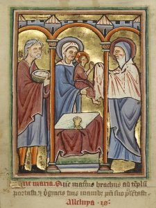Unknown 12th Century English Illuminator - The Presentation in the Temple