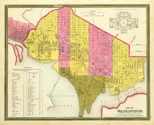 Samuel Augustus Mitchell - City of Washington, D.C., 1846