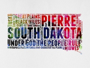 NAXART Studio - South Dakota Watercolor Word Cloud