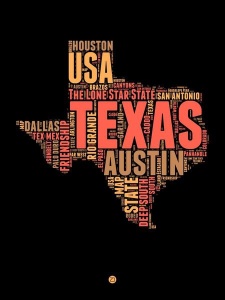 NAXART Studio - Texas Word Cloud 1