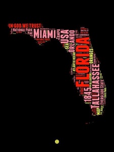 NAXART Studio - Florida Word Cloud 1