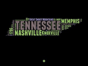 NAXART Studio - Tennessee Word Cloud 1