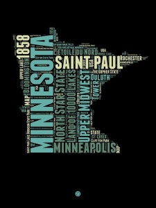 NAXART Studio - Minnesota Word Cloud 1