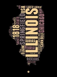 NAXART Studio - Illinois Word Cloud 1