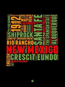 NAXART Studio - New Mexico Word Cloud 1