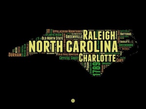 NAXART Studio - North Carolina Word Cloud 1