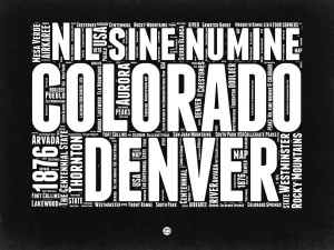 NAXART Studio - Colorado Black and White Map