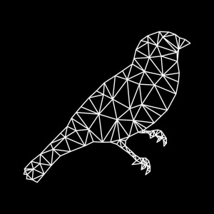 NAXART Studio - Bird Polygon Black