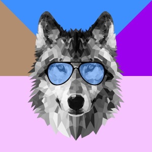 NAXART Studio - Woolf in Blue Glasses