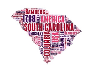 NAXART Studio - South Carolina Word Cloud Map