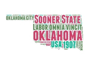 NAXART Studio - Oklahoma Word Cloud Map