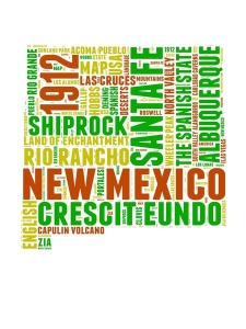 NAXART Studio - New Mexico Word Cloud Map