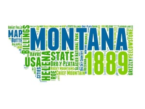 NAXART Studio - Montana Word Cloud Map