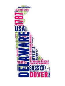 NAXART Studio - Delaware Word Cloud Map