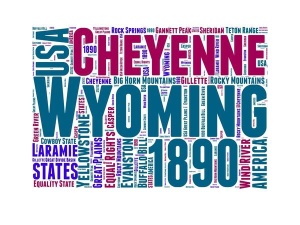 NAXART Studio - Wyoming Word Cloud Map